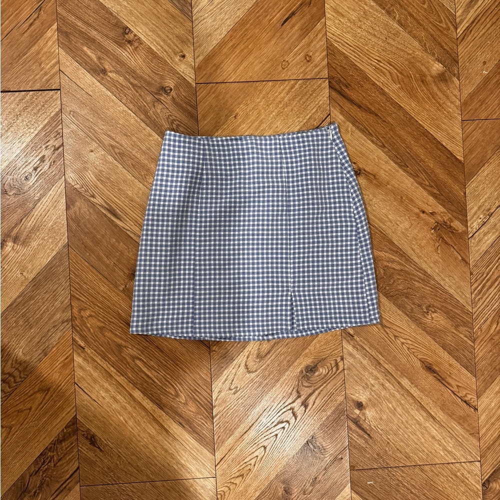 Mini skirt checkered picnic pattern
